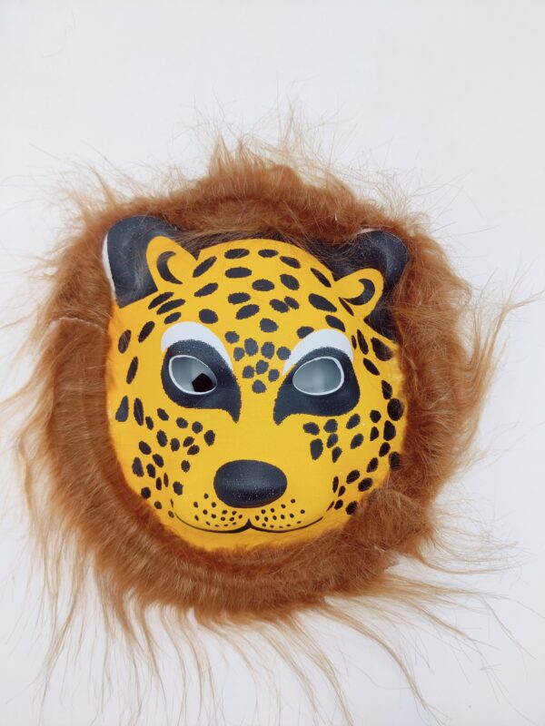 Leopard Mask with Faux Fur for Kids and Costume Parties