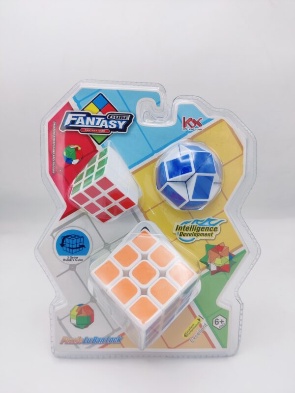 Fantasy Cube 3-in-1 Puzzle Set – Ultimate Brain Teaser for Kids & Adults