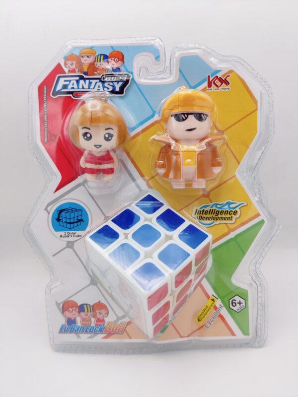 Fantasy Cube with Mini Figures – 3D Puzzle Toy Set for Kids & Brain Development